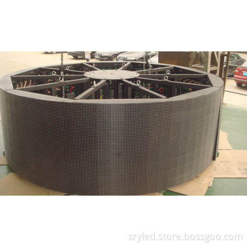 SRY currved led screen p10 large arc led display p10mm outdoor full color curved advertising led display screen
